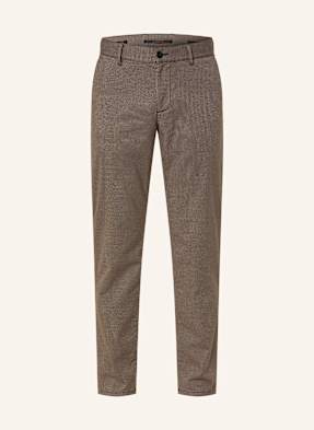 Alberto Chino Kalhoty Lou-New Wool Look Regular Fit hnědá