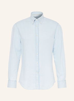 Brunello Cucinelli Hemd Slim Fit In Jeansoptik blau