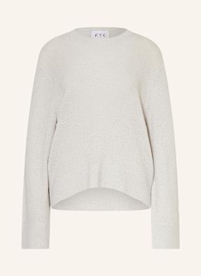 Ftc Cashmere Kašmírový Svetr S Třpytivou Přízí světle šedá