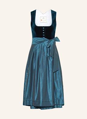 Heimatglück Tracht Dirndl petrolejová