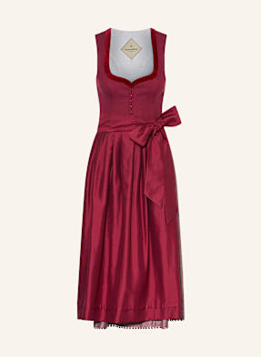 Heimatglück Tracht Dirndl Giulia tmavě červená