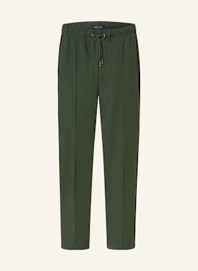 Fred Perry Sportovní Kalhoty S Galonovými Pruhy tmavě zelená