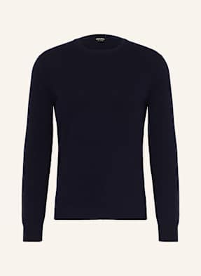 Zegna Kašmírový Svetr Oasi tmavě modrá