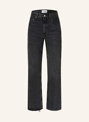 Agolde Straight Džíny Valen hitch blk w/ finished hem