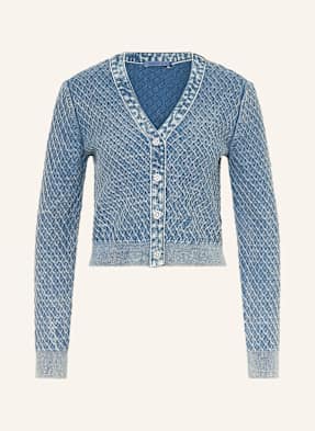 Guess Strickjacke Mit Schmuckperlen Und Schmucksteinen blau