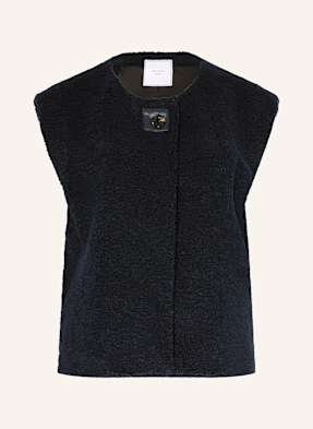 Neo Noir Teddyfell-Weste Anjanna blau