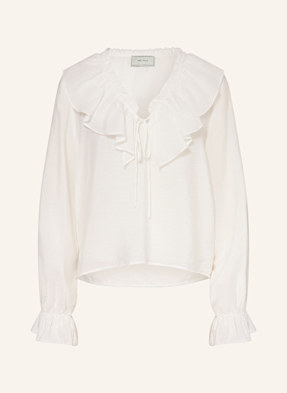 Neo Noir Blusenshirt Aminea Mit Rüschen weiss