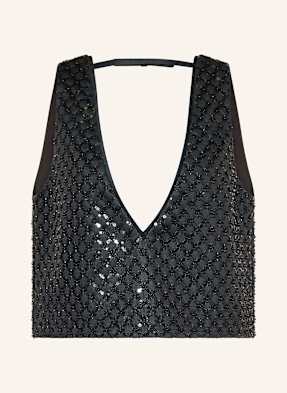 Dorothee Schumacher Top Sparkling Statement S Flitry A Ozdobnými Kamínky tmavě šedá