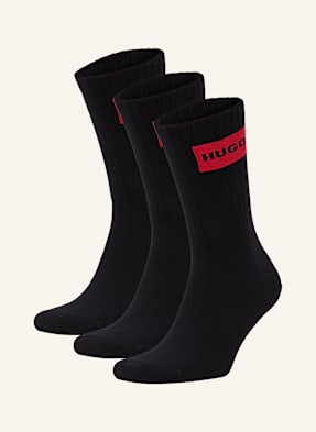 Hugo Ponožky, Sada 3 Párů 001 black
