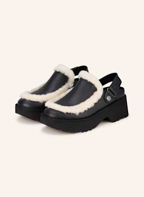 Ugg Plateau-Mules Esmee Mit Kunstfell schwarz