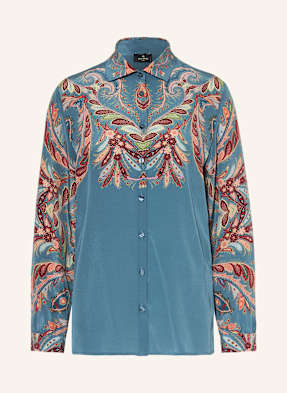 Etro Hemdbluse Aus Seide blau