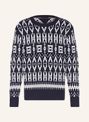 Tommy Hilfiger Svetr tmavě modrá / bílá