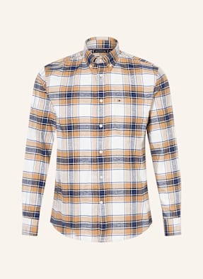Tommy Hilfiger Flanelová Košile Regular Fit krémová / tmavě modrá / světle hnědá
