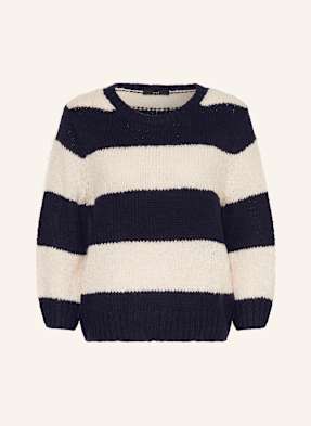 Oui Pullover Mit 3/4-Arm blau
