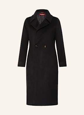 Max Mara Studio Vlněný Kabát Bcollag černá