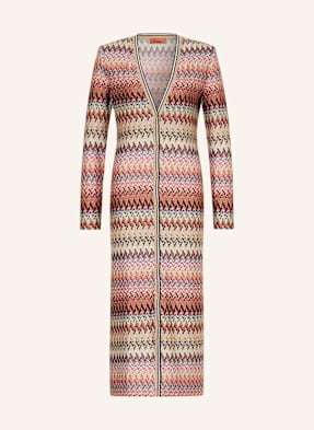 Missoni Pletený Kardigan bílá / hnědá / žlutá