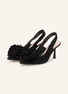 Agl Slingpumps S Otevřenou Patou Alla Rose černá