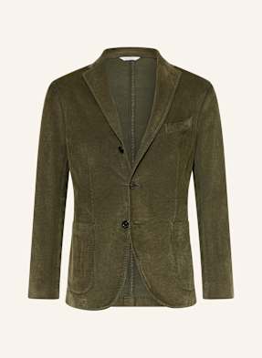 Boglioli Oblekové Sako Extra Slim Fit Z Manšestru tmavě zelená