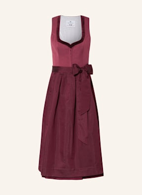 Heimatglück Tracht Dirndl Lisa tmavě červená