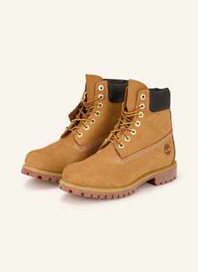 Timberland Šněrovací Boty Premium 6 Inch velbloudí / tmavě hnědá