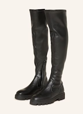 Mrs & Hugs Overknee-Stiefel schwarz