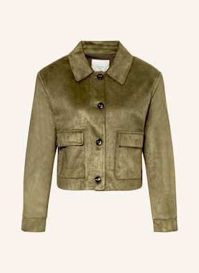 Neo Noir Lederjacke Romana gruen