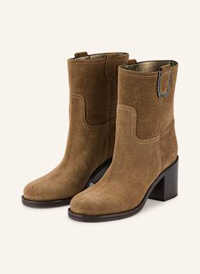 Brunello Cucinelli Stiefeletten Mit Schmucksteinen braun