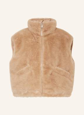 Someday Kunstfell-Weste Vaari Zum Wenden beige