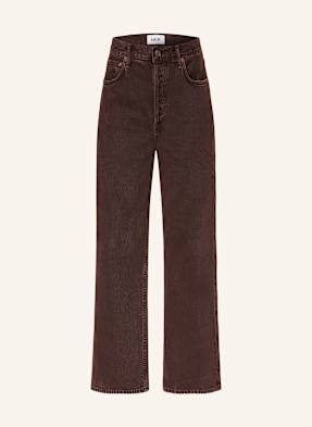 Agolde Straight Džíny Ren sloe berry dk grape brown