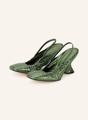 Dries Van Noten Slingpumps S Otevřenou Patou zelená