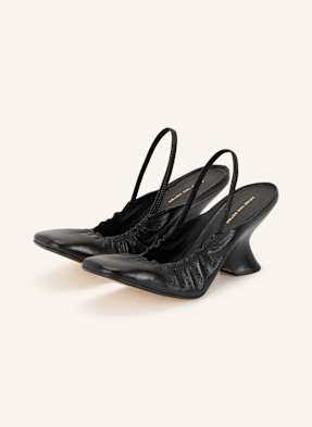 Dries Van Noten Slingpumps S Otevřenou Patou černá