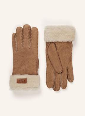 Ugg Lederhandschuhe braun