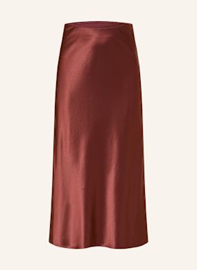Malina Saténová Sukně Aubree tmavě červená