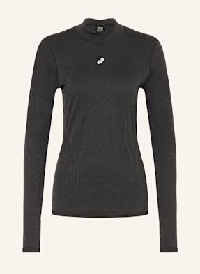 Asics Běžecké Tričko Road Winter Seamless S Merino Vlnou černá