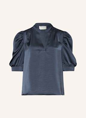 Neo Noir Blusenshirt Roella Aus Satin blau
