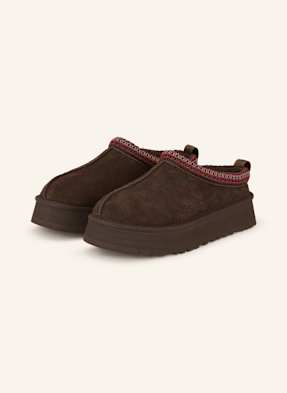 Ugg Pantofle Na Platformě Tazz tmavě hnědá