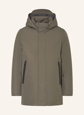 Ecoalf Parka Parko S Odnímatelnou Kapucí khaki