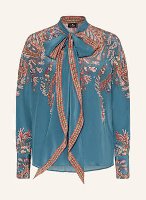 Etro Seidenbluse Mit Schluppe gruen