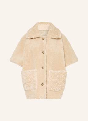 Mrs & Hugs Teddyfell-Jacke Zum Wenden beige