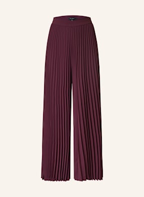 Ted Baker Plisované Kalhoty Oxblood tmavě červená