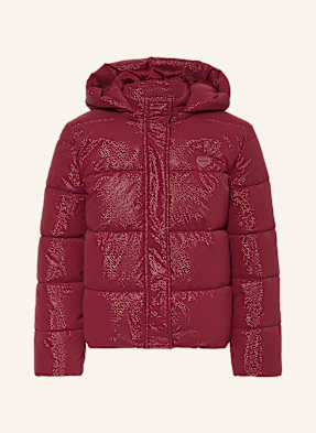 Guess Steppjacke Mit Abnehmbarer Kapuze rot