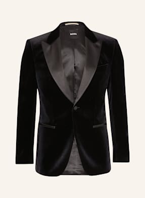Boss Smoking-Sakko H-Hutson-Tux-254 Slim Fit Aus Samt schwarz
