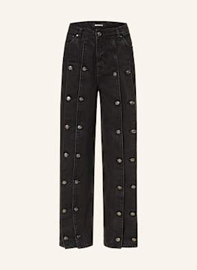 Rotate Wide Leg Džíny d04 black denim