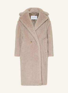 Max Mara Plyšový Kabát Tedgirl S Alpakou béžová