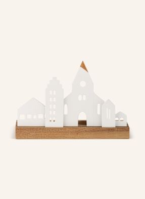 Räder Svícen Na Čajové Svíčky Small Town S Dekorativní Figurkou bílá / hnědá