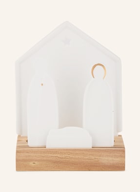 Räder Svícen Na Čajové Svíčky Small Nativity Scene S Dekorativní Figurkou bílá / hnědá