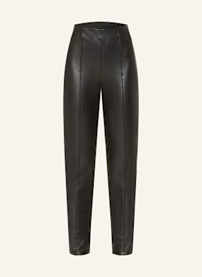 Comma Leggings In Lederoptik schwarz