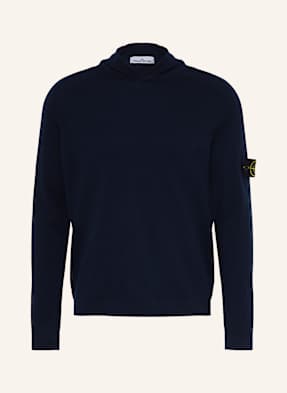 Stone Island Strick-Hoodie blau