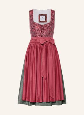Hammerschmid Dirndl Rothsee světle červená / tmavě červená / šedá