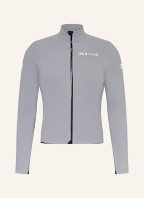 X-Bionic Softshellová Cyklistická Bunda Corefusion Ride světle šedá